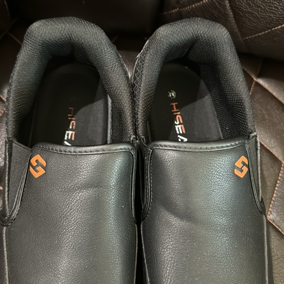 HISEA Men's Leather Non Slip Food Service Shoes Just try it , it didn’t fit - Picture 4 of 5